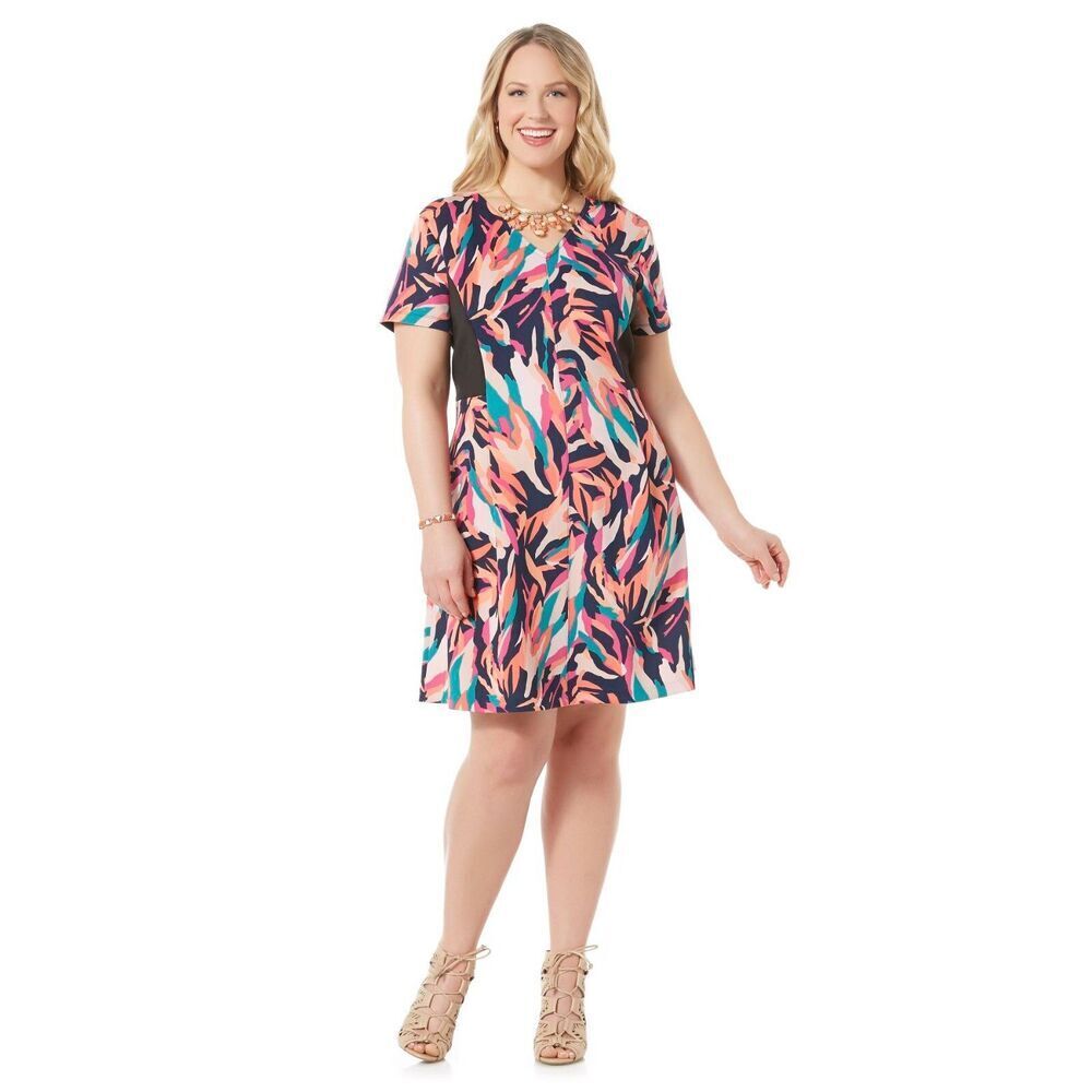 Women's Metaphor Flare Scuba Dress Size 3X - Picture 1 of 7